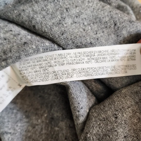 ZARA Speckled Mulberry Silk Wool Midi Dress Gray Woven A-line Dress XS - Picture 14 of 15